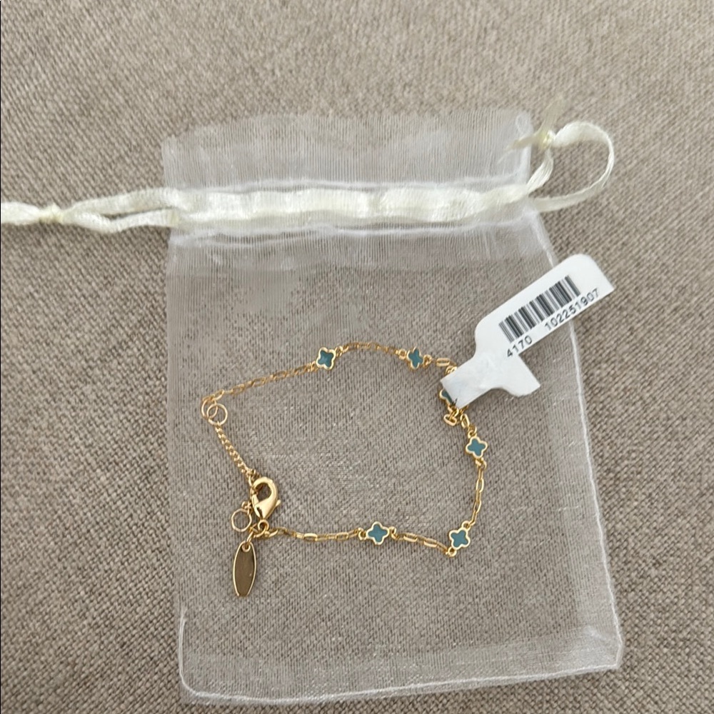 Anthropologie Clover Chain Wrap Bracelet